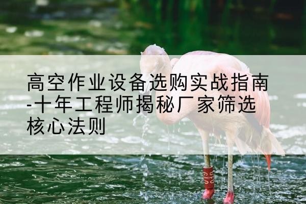 薛城剪叉式升降机厂家-高空作业设备选购实战指南-十年工程师揭秘厂家筛选核心法则