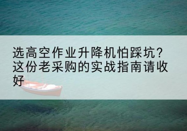 薛城高空作业升降机厂家推荐-选高空作业升降机怕踩坑？这份老采购的实战指南请收好